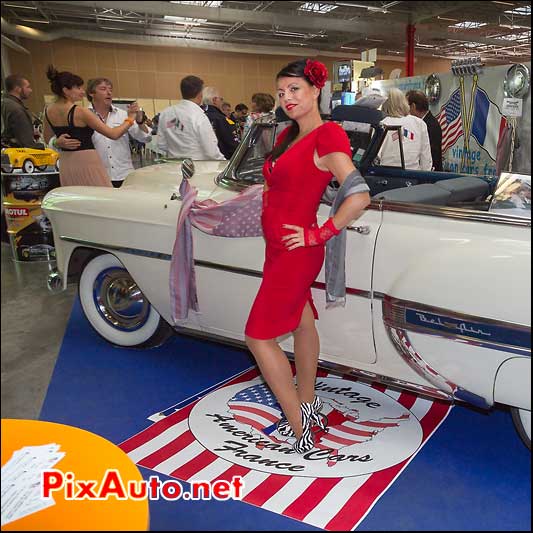 pin-up miss-you stand vintage americans cars france