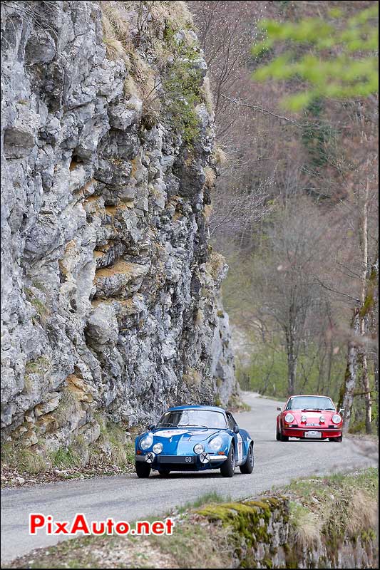 berlinette Alpine Renault a110 1600sc et Porsche 911