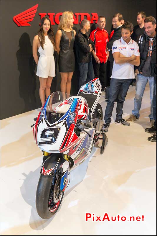Moto2 Honda et Sebastien-Charpentier, salon-de-la-moto Paris
