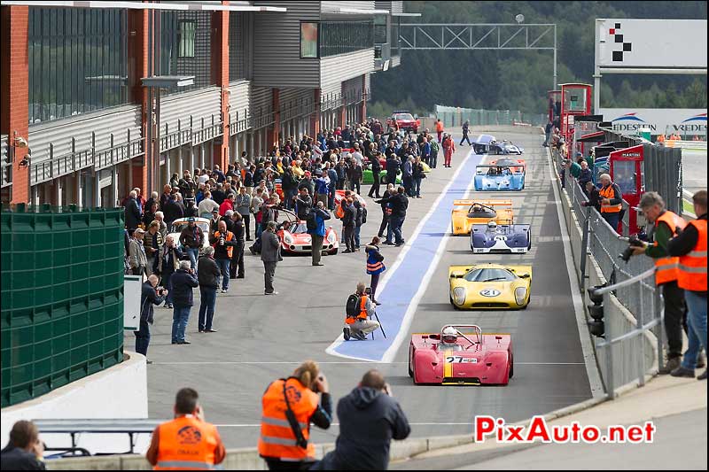 Plateau CanAm aux stands Spa-Francorchamps