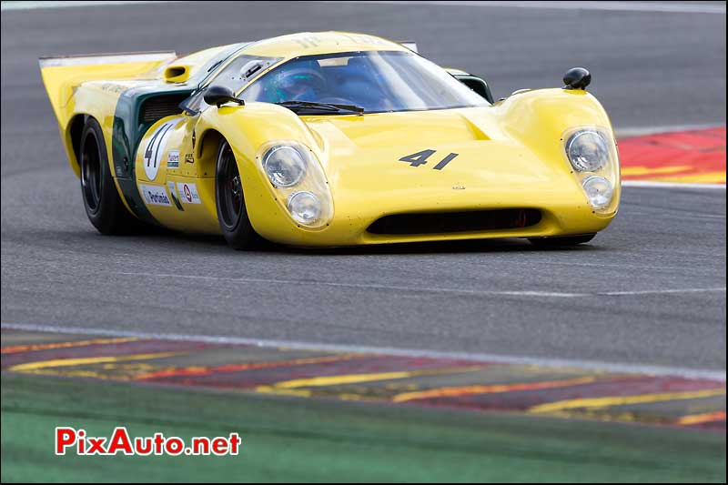 Lola T70 Mk3 numero41, CanAm, circuit Spa-Francorchamps