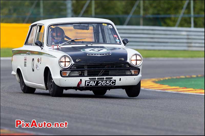 Ford Lotus Cortina numero13, U2TC Spa-Francorchamps