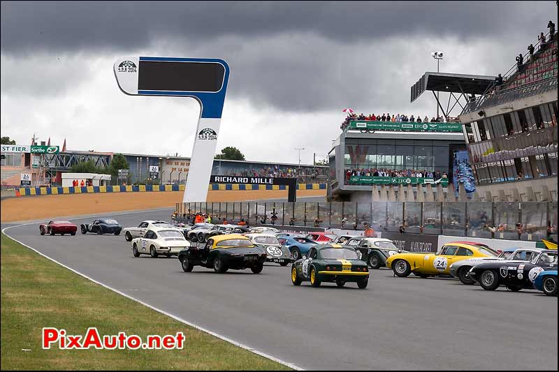 Depart plateau 4 Le Mans Classic 2014