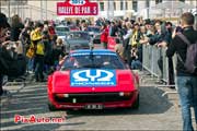 Depart 21e Rallye-de-Paris, Ferrari 308gts Pioneer, fontaines trocadero