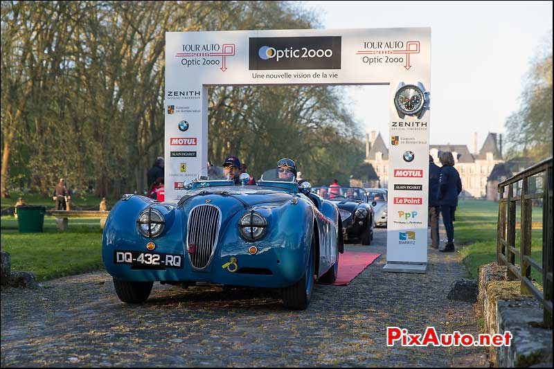 Tour Auto,  Depart Chateau Courance Jaguar XK120 N°171