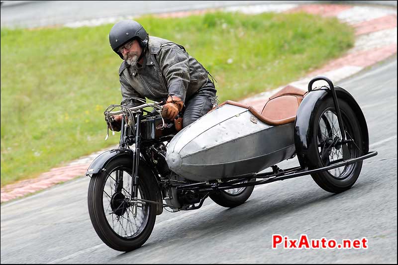 Vintage-Revival-Montlhery, Koehler-Escoffier 500cc et side-car Mandoline