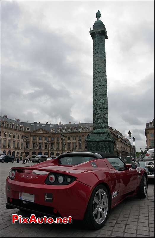 Tesla place Vendome rallye des Princesses