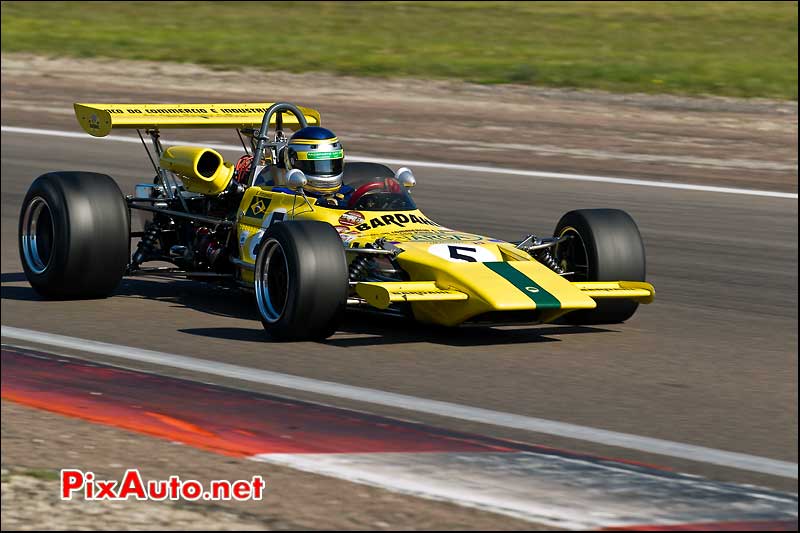 monoplace lotus 69, pilote Roger Bevan, historic formula 2