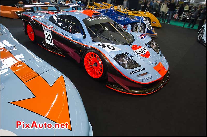 McLaren F1 GTR Gulf salon retromobile