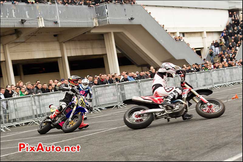 demonstration supermotard en partenariat avec moto85.com rtl eurosport