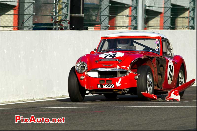 austin healey accidentee, SPA francorchamps 2011