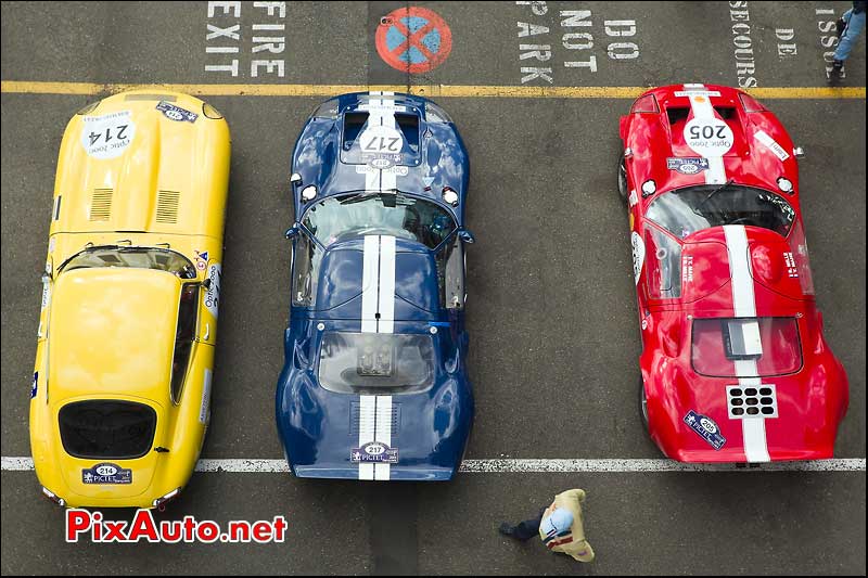 jaguar type-e et ford GT40, Tour Auto