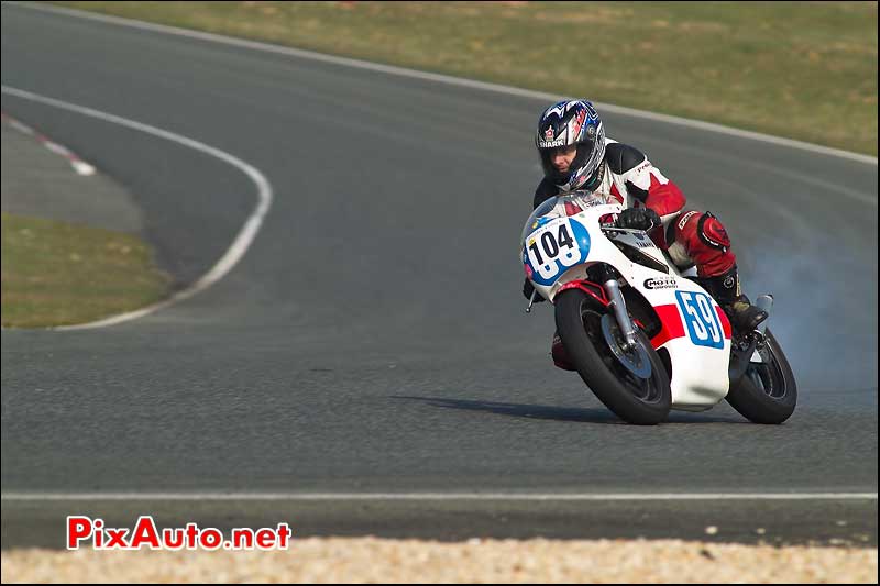 Moto solo Yamaha, Trophee Coluche, circuit Carole