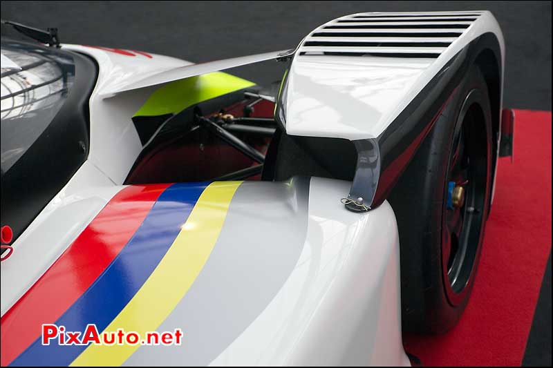 Detail aérodynamique de Peugeot 905.