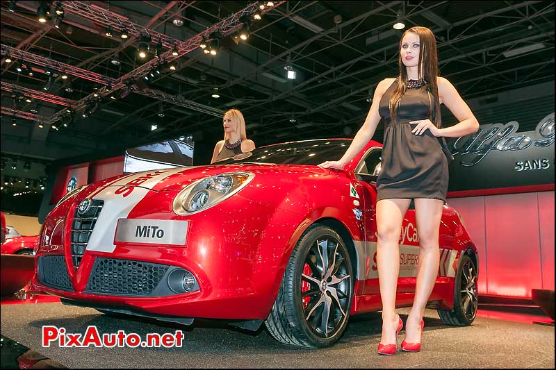 alfa-romeo mito safetycar sbk et hotesses mondial automobile