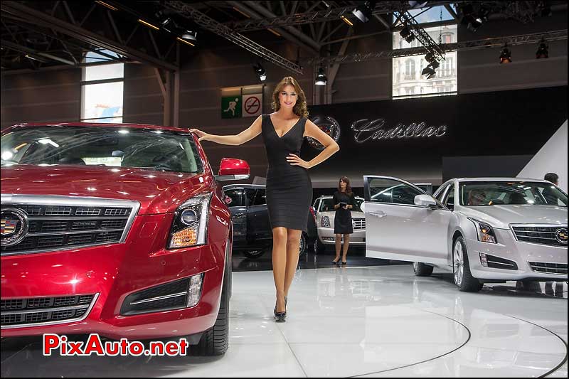 news cadillac ats et hotesse mondial automobile