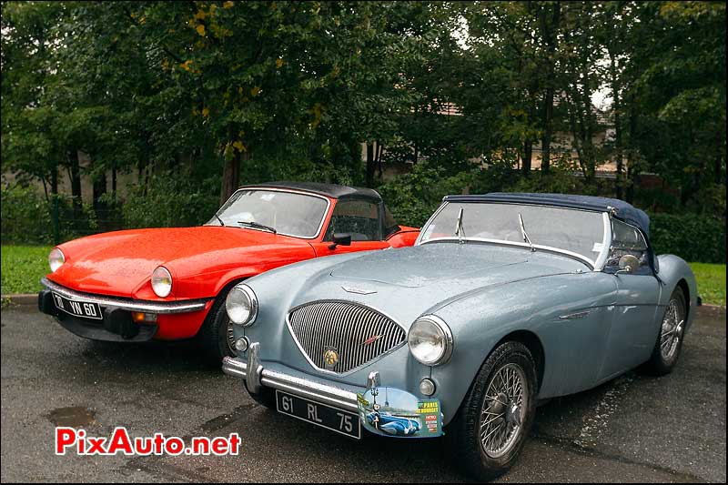 austin-healey et triumph spitfire randonnee automedon