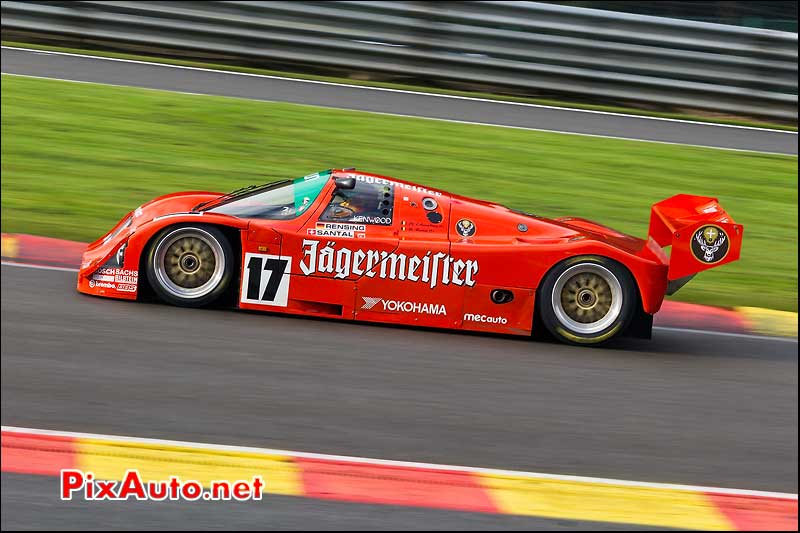 porsche 962c de 1989 raidillon eau rouge spa