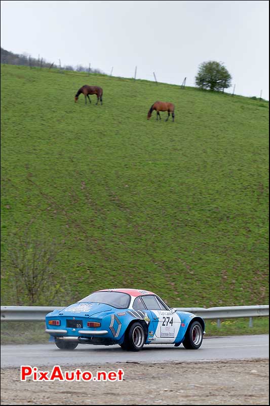 berlinette Alpine Renault a110 de 1972 tour auto