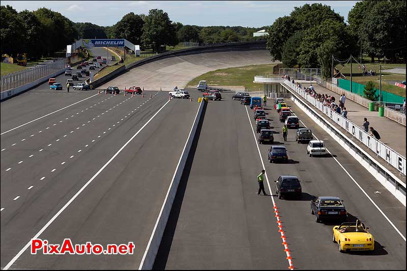 depart parade Autobianchi, Autodrome Italian Meeting Montlhery