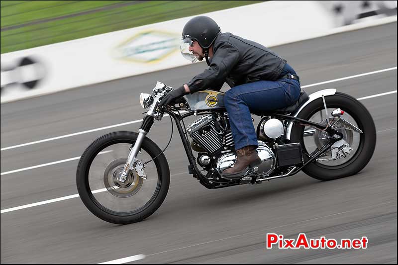 Prepa Harley-Davidson Absolut, cafe-racer-festival 2013, circuit Linas-Montlhery