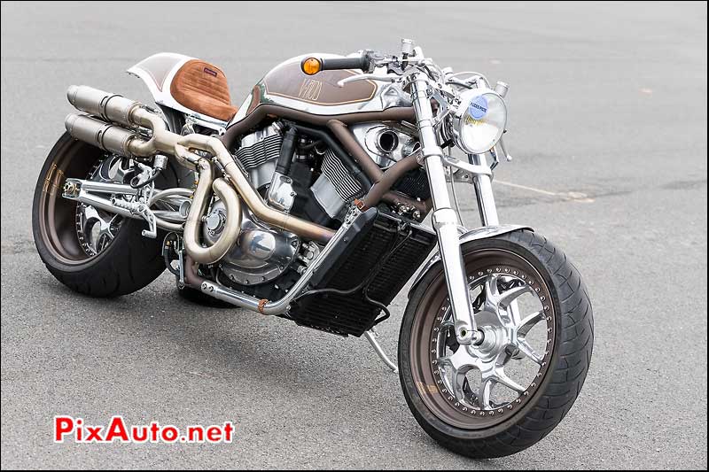 Harley-Davidson V-Rod, cafe-racer-festival 2013, circuit Linas-Montlhery