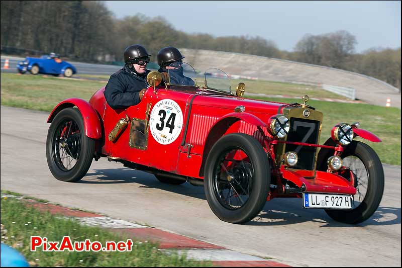 Fiat 509 Adams chicane nord circuit Montlhery, vintage revival