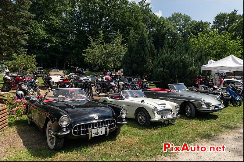 Cabriolets Chevrolet Corvette, Austin Healey, Citroen DS
