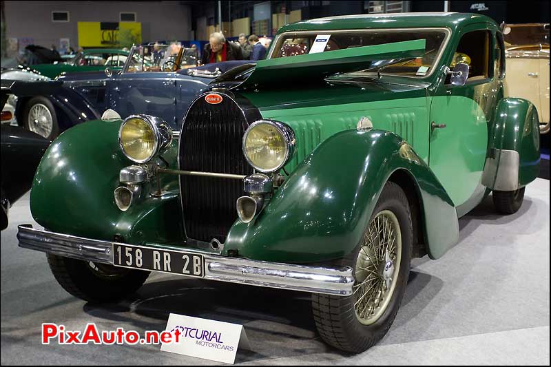 Bugatti Coach Ventoux 57C verte, deux-tons, Retromobile Artcurial