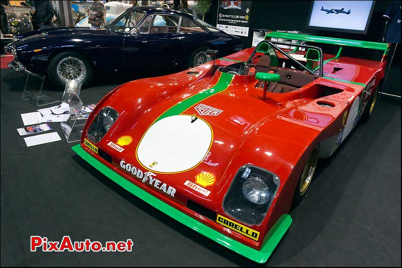 ferrari 312pb #0890 et ferrari 250Lusso, salon retromobile