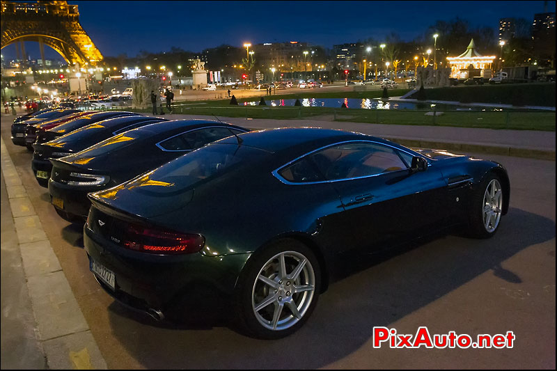 Aston-Martin Vantage, tour eiffel, 20e rallye de Paris