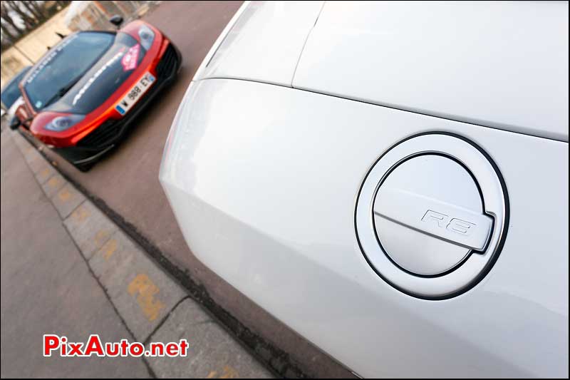 bouchon audi R8, McLaren MP4, rallye de paris