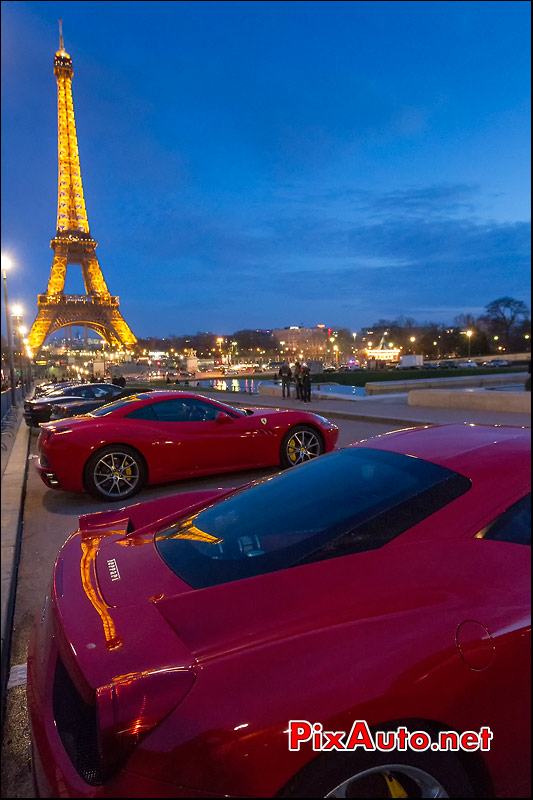 Ferrari California, tour eiffel, 20e rallye de Paris