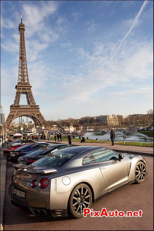 Nissan Skyline GTR, tour eiffel, rallye de Paris