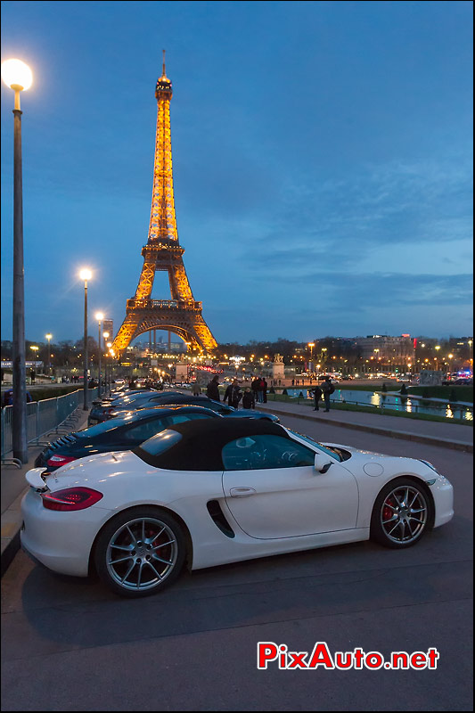 Porshe Boxster, tour eiffel, 20e rallye de Paris