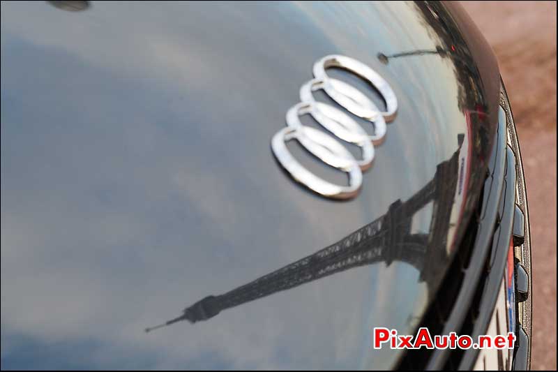 Audi R8, tour eiffel, rallye de Paris