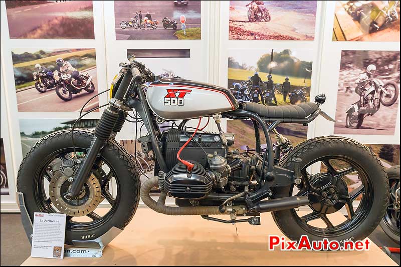 La Parisienne, prepa Blitz-Motorcycles, stand cafe-Racer, salon-de-la-moto Paris