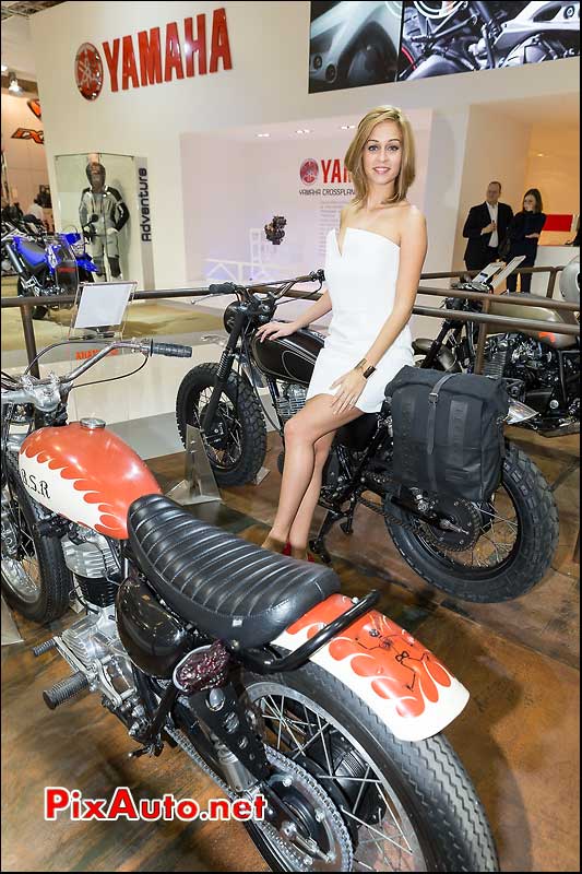 Prepa Yam SR400 GibbonSlap, Salon-de-la-moto Paris 2013