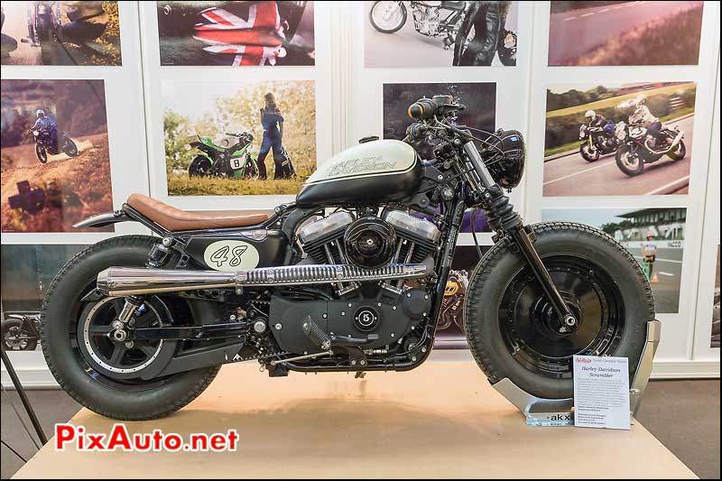 Scrambler Harley-Davidson Local Chopper Herve, salon-de-la-moto Paris