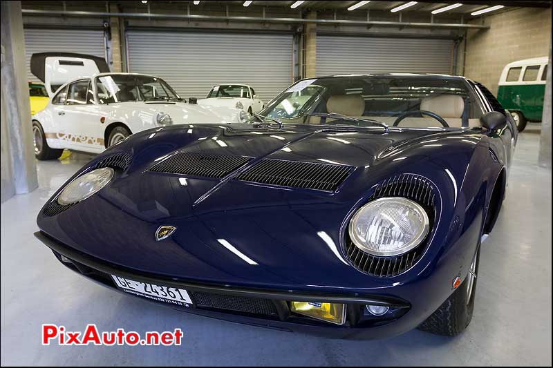 Lamborghini Miura P400, expo vente Bonhams Spa-Classic 2013