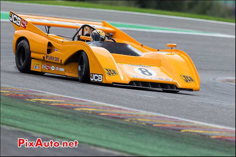 CanAm, McLaren M8F numero8, circuit Spa-Francorchamps