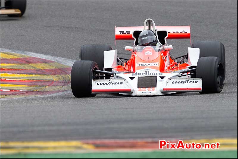 Formule1 McLaren M26, circuit Spa-Francorchamps
