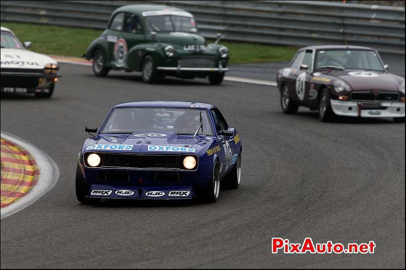 Chevrolet Camaro, courbe Bruxelles Spa-Francorchamps