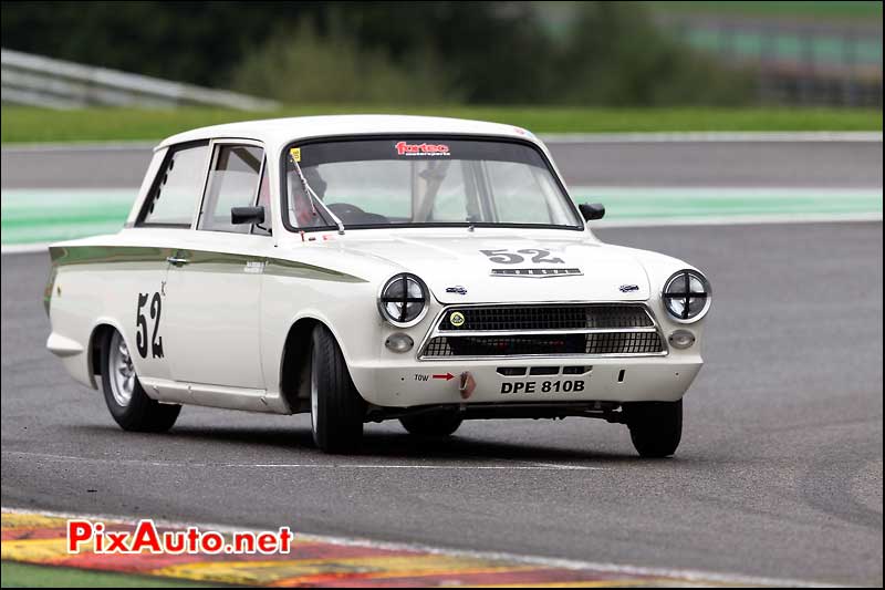 Ford Lotus Cortina numero52, Master Touring Cars, Spa-Francorchamps