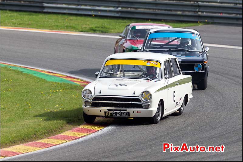 Ford Lotus Cortina numero16, U2TC Spa-Francorchamps