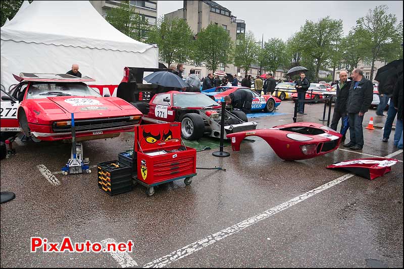 assistance ferrari 308, GT40, parc Limoges, Tour Auto