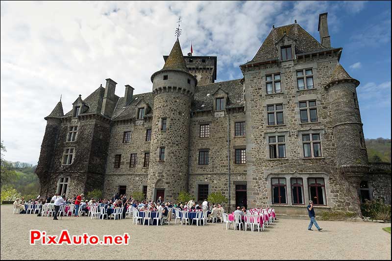 dejeuner au chateau de Pesteils, Tour Auto