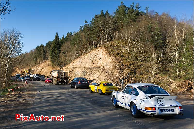 route en travaux, Tour Auto 2013