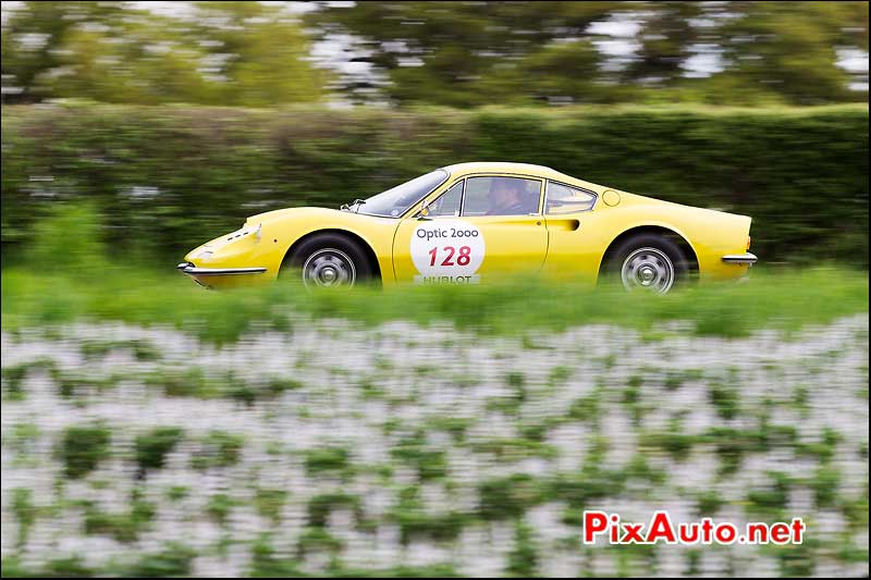 Dino 246GT, n128, route du Limousin, Tour Auto