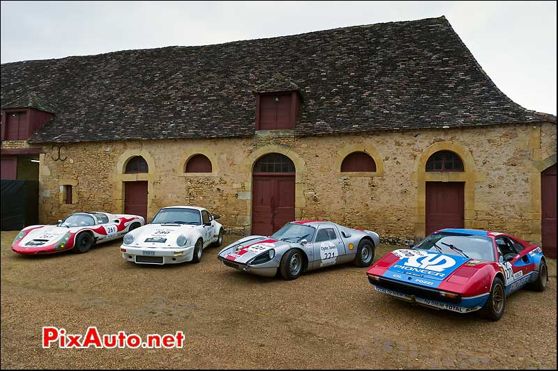 Porsche Carrera, Ferrari 308, la Bourlie, Tour Auto